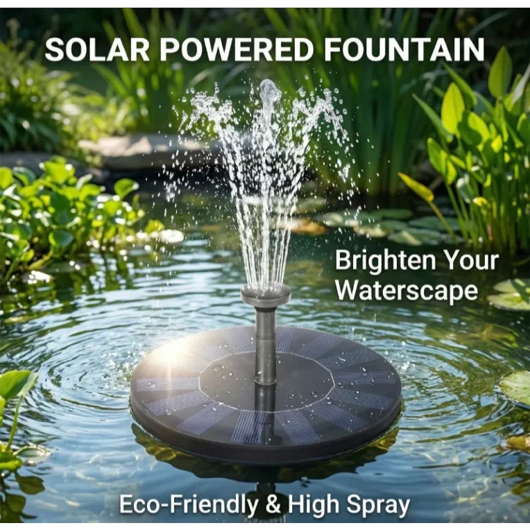 Self-Sustaining Floating Solar Fountain Pump for Ponds & Lakes | Eco-Friendly Water Feature Aerator