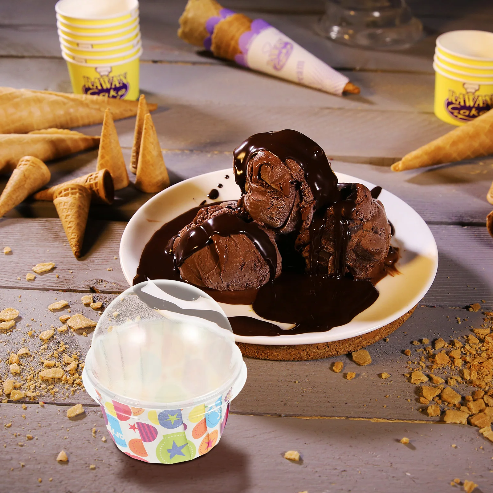 

100Pcs Cupcake Muffin Paper Liners Transparent Covers Baking Cups Birthday Party Wedding Dessert Cupcake Wrappers Holders