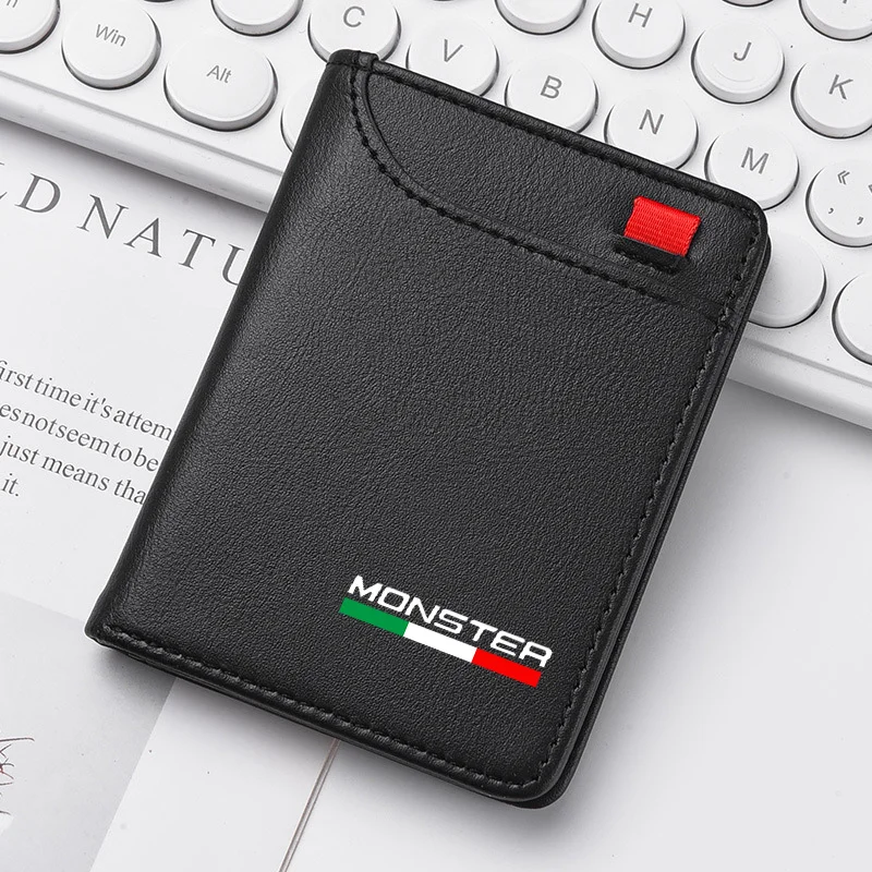 Cartera vertical para hombre, cartera pequeña con múltiples tarjetas, cartera pequeña para licencia de conducir, bolsa para tarjetas para Ducati Monster S2R/S4R S4RS 796/1100