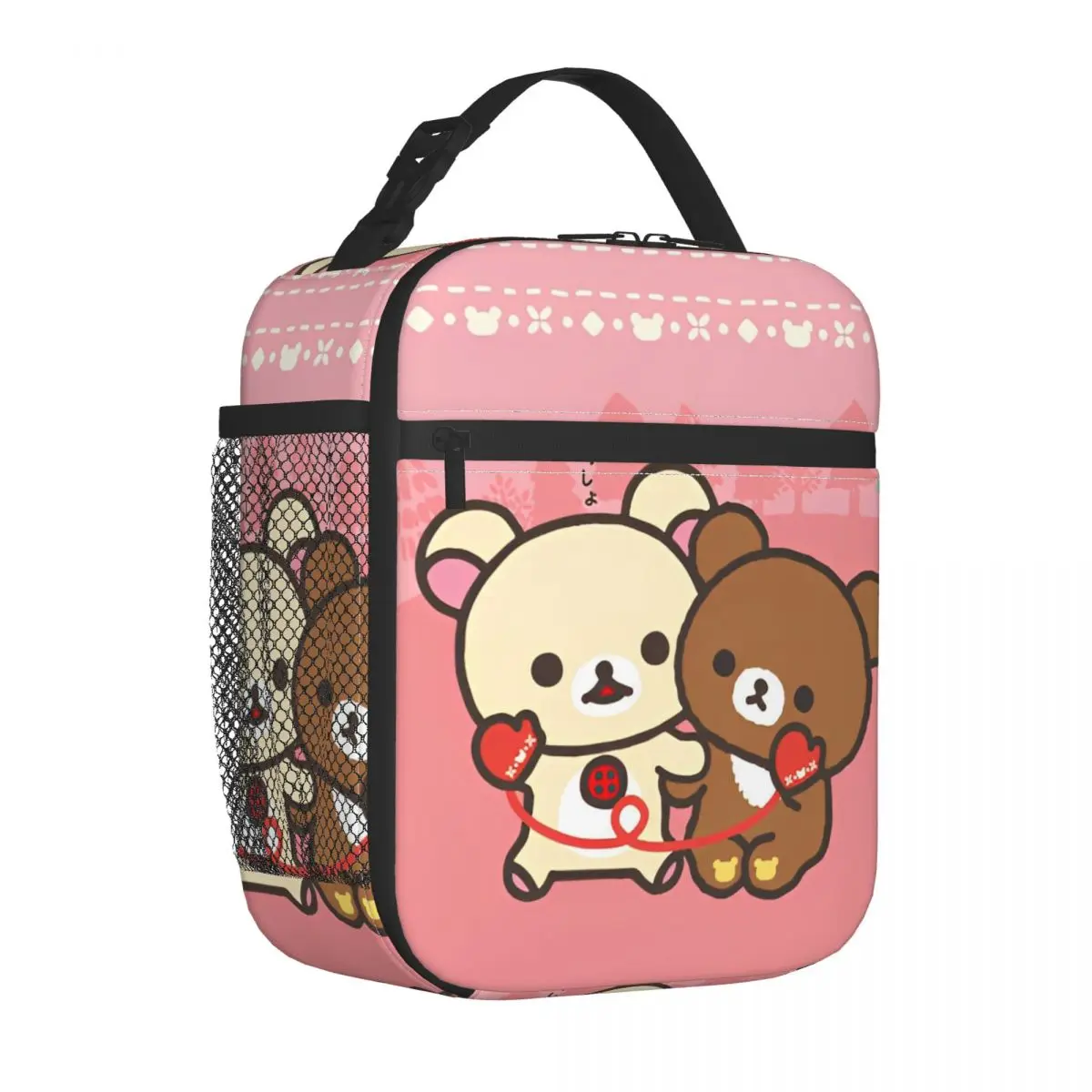 

Милая изолированная сумка-холодильник Rilakkuma с героями мультфильмов, многоразовая сумка-холодильник Контейнер для обеда, большая сумка для обеда для мужчин и женщин, рабочий пикник
