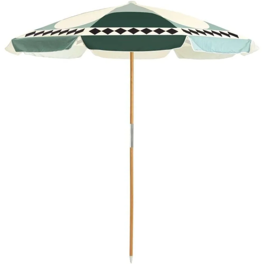 Business & Pleasure Co. Amalfi Umbrella - 7.2' Boho Beach Umbrella - Large & Sturdy Yet Lightweight - UPF 50+ UV-Resistant