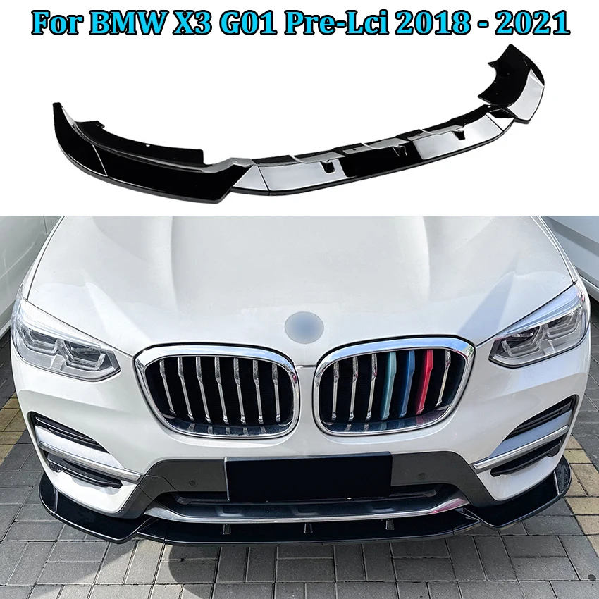 

Передний бампер для BMW X3 G01 Pre-Lci 2018 2019 2020 2021 протектор для подбородка губ спойлер уток диффузор Корпус Комплект разделитель ABS