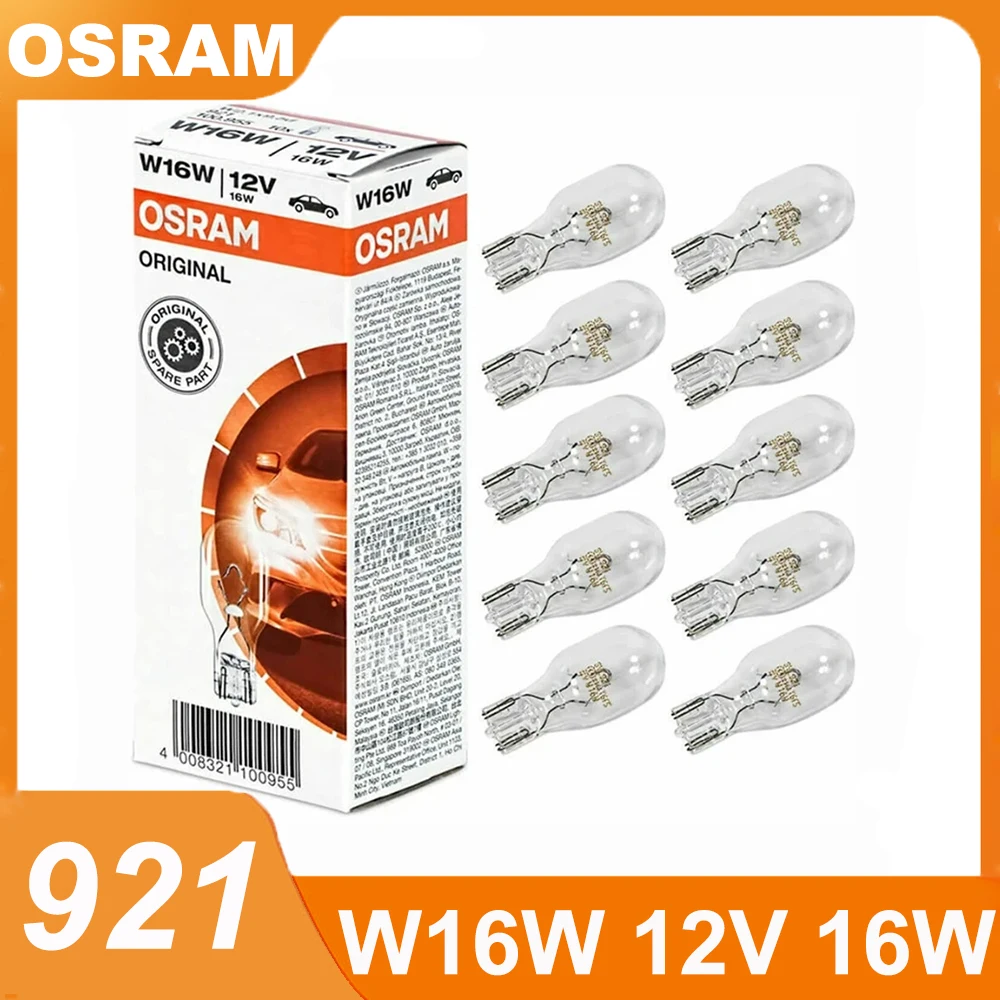 OSRAM 921 W16W 12V 16W W2.1x9.5d Car Standard Original Turn Signal Light Fog Reverse Light 310 lm Car Rear Indicator Light Bulb