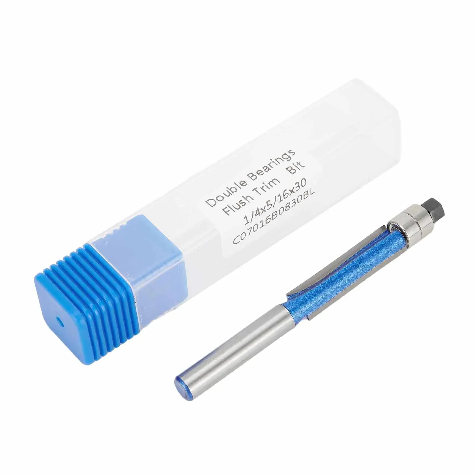 บิตเราเตอร์ตัดก้าน 1/4 45 #   เครื่องตัดเหล็กปลายคาร์ไบด์ YG6 พร้อมแบริ่งสําหรับการตัดโลหะพลาสติกแม่แบบไม้