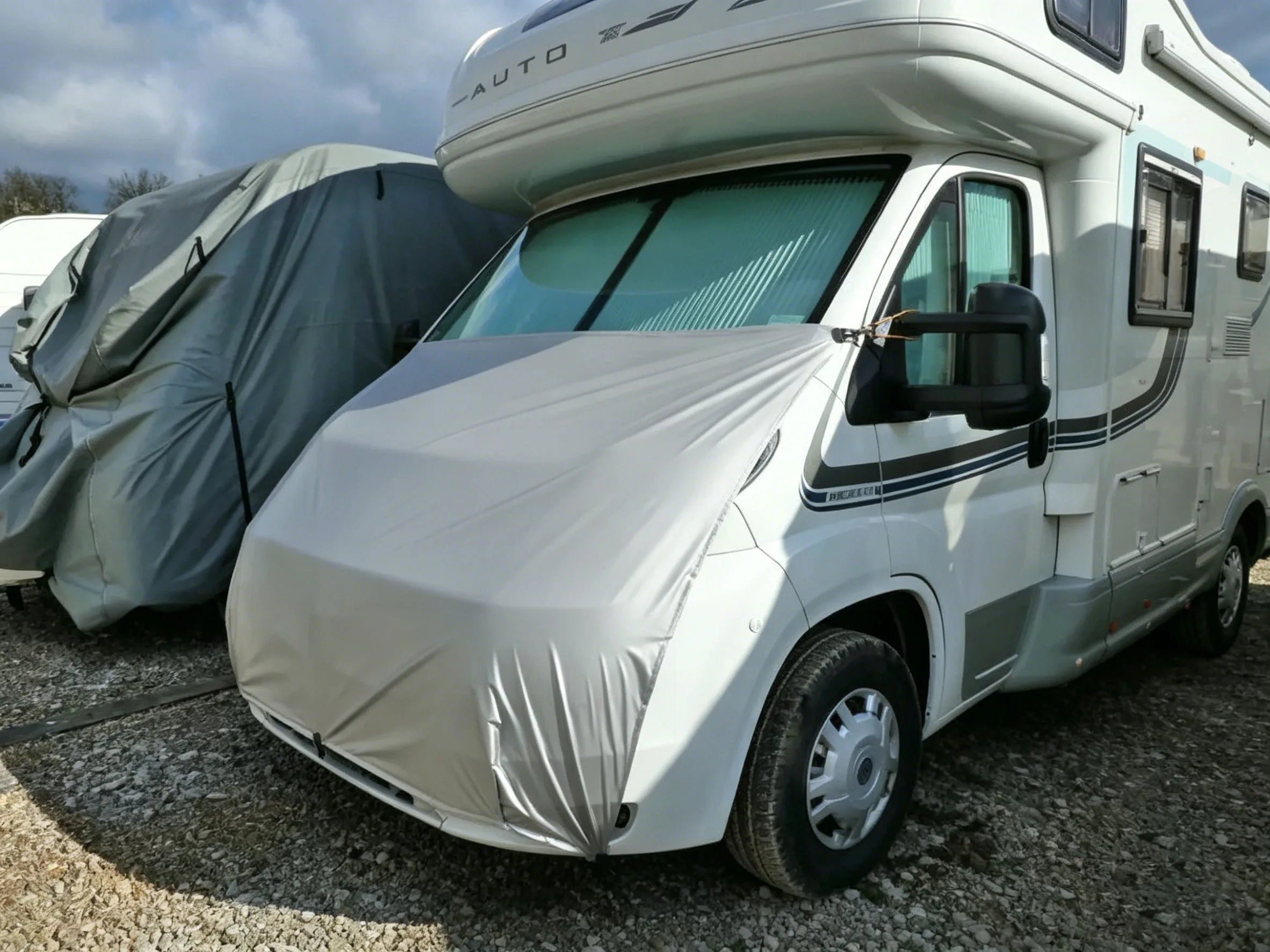 Funda Protectora para Capó de Autocaravana, Compatible con Fiat Ducato, Peugeot Boxer, Citroën Relay, Mercedes Sprinter, Ford Transit