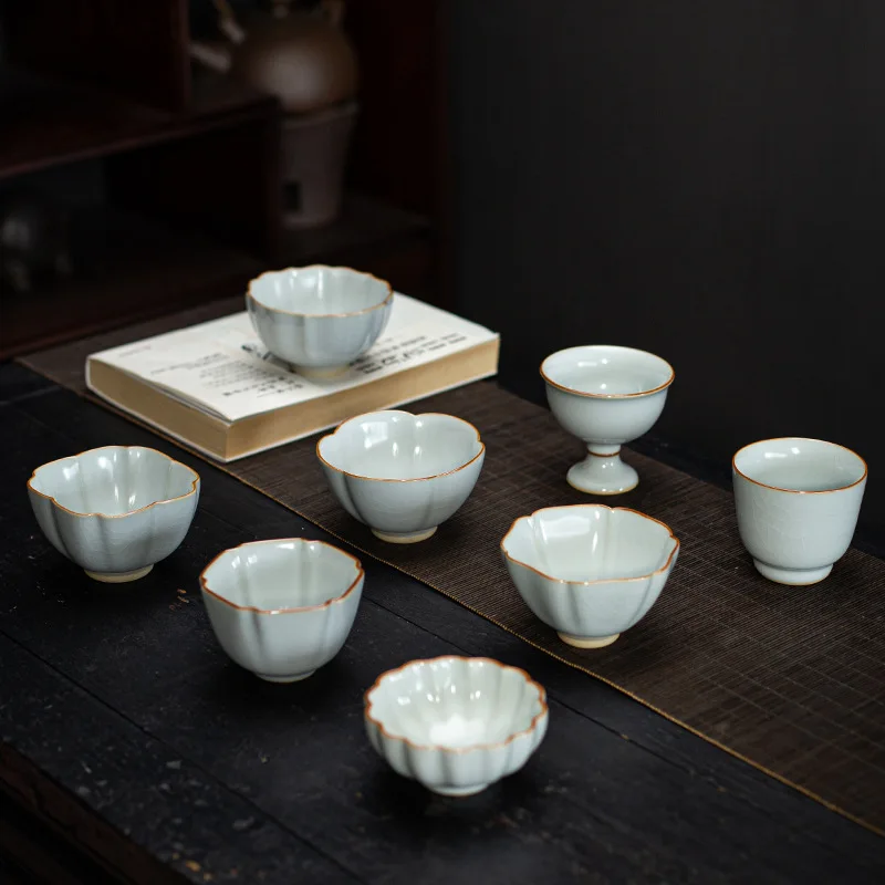 Cup Ru Ware Kombucha Single Teaware Tea Personal Dedicated Small Teacup Porcelain Opening Film Supportable