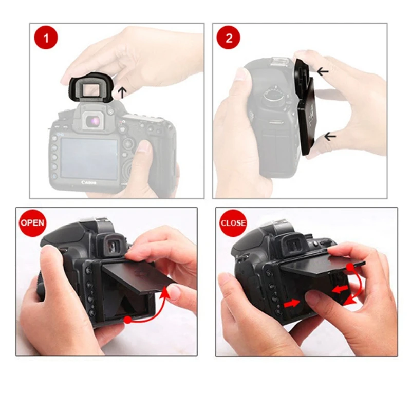 Capot d'écran LCD avec couvercle d'ombre vers le haut, protecteur d'écran LCD pour IL EOS 7D MARK II, film de protection de caméra