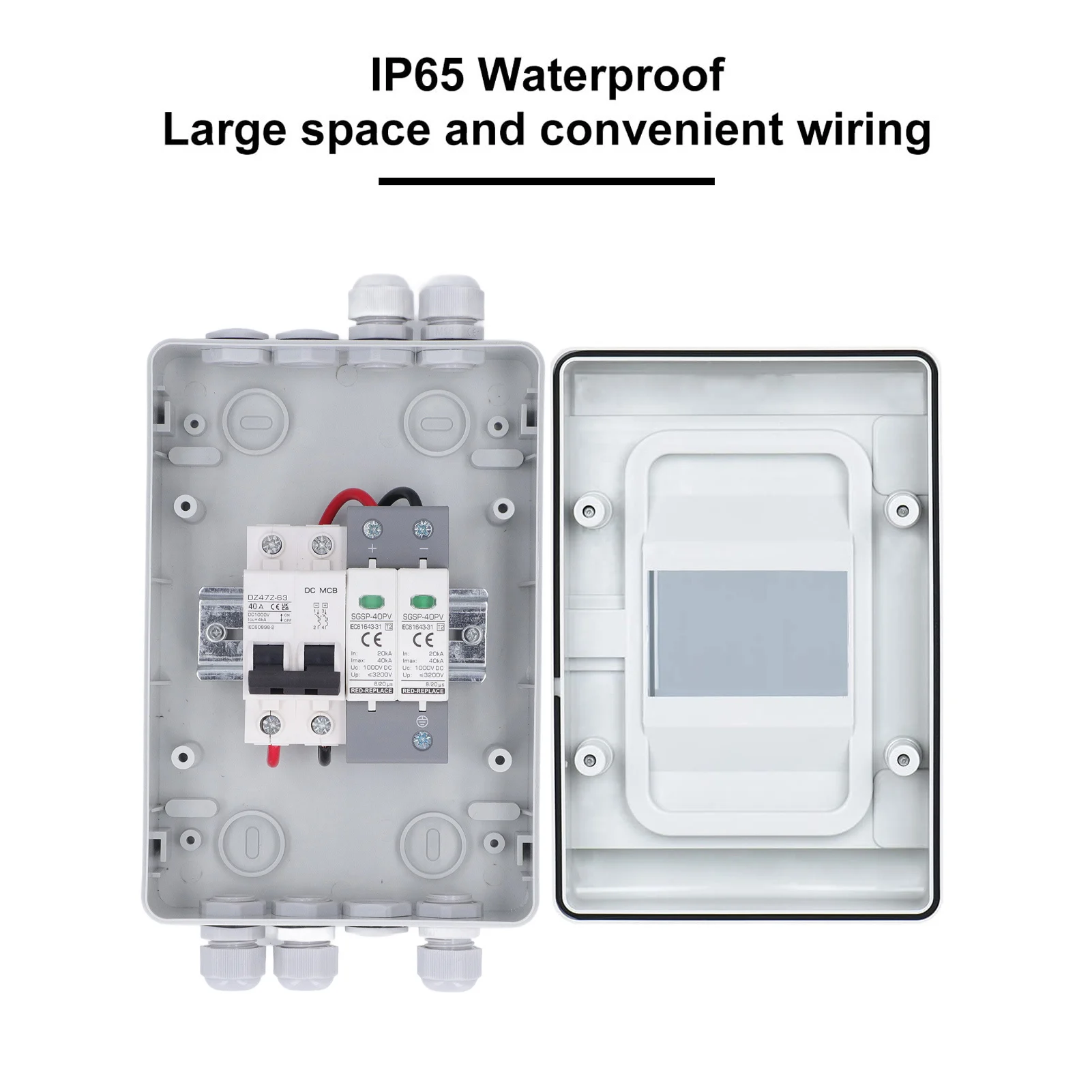 Photovoltaic Combiner Box 1000V 40A Wear Resistant PV Combiner Box for Power Generation Systems Solar Disconnect Switch