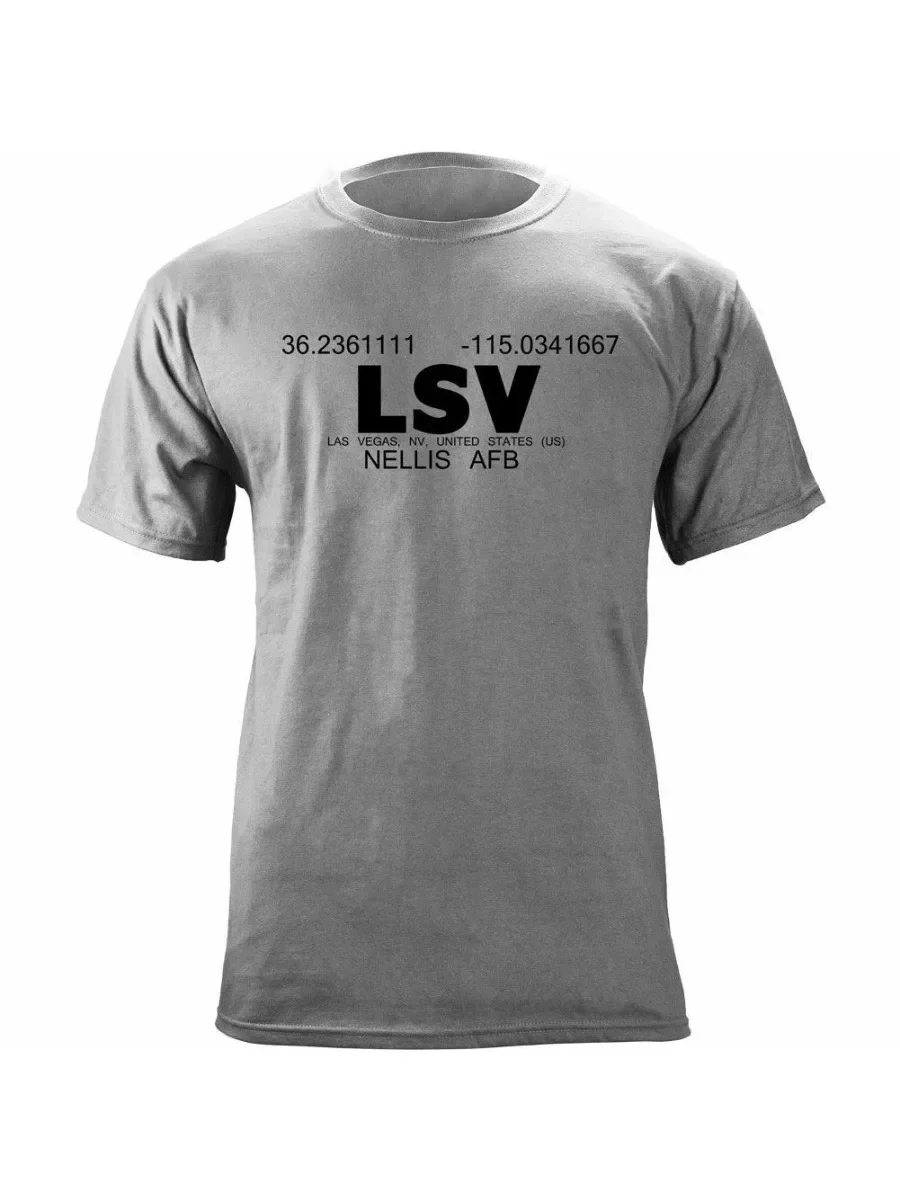 Original Nellis Air Force Base Coordinates Veteran T-Shirt. Summer Cotton O-Neck Short Sleeve Mens T Shirt New S-3XL