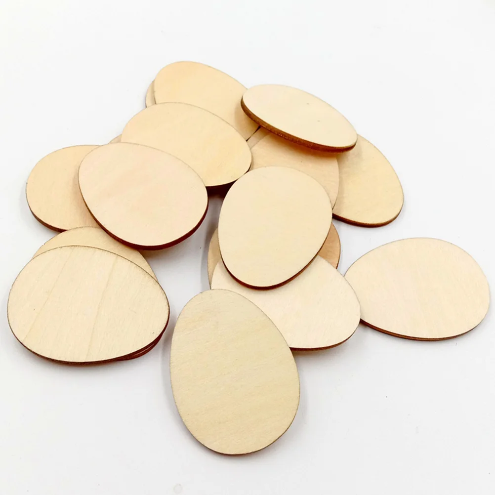 

10Pcs Egg Shape Wooden Crafts Unfinished Lime Wood DIY Christmas Ornament Nursery Wall Mount DIY Wood Cutouts