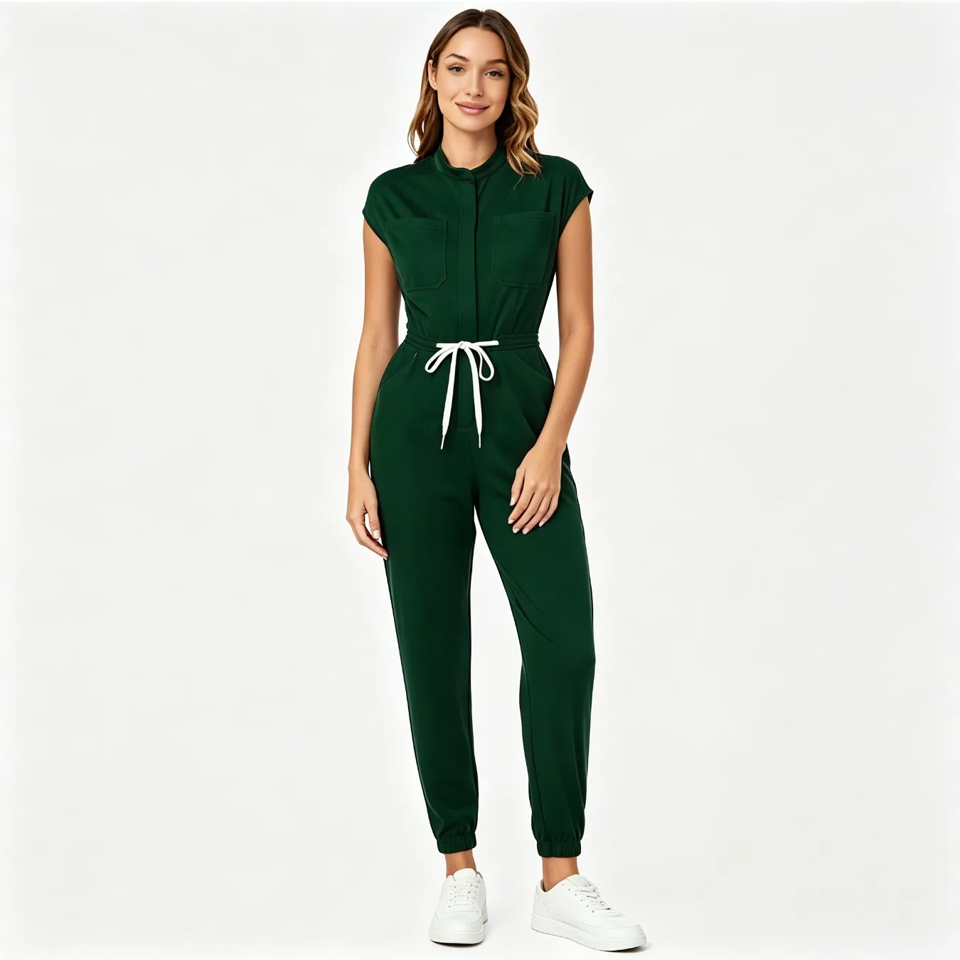 Breathable Durable Scrub Jumpsuit Comfort Work Attire For Laboratory Students Daily Class And Commute