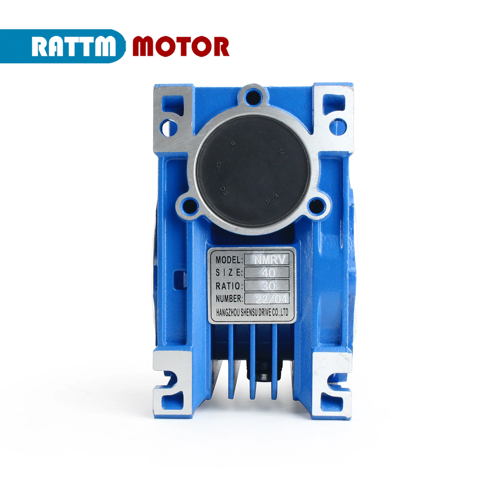 Square NMRV040 Worm Gear Gearbox Reducer Ratio for Nema 24 Nema 34 Stepper Motor Reduction Ratio 5:1 to 100:1