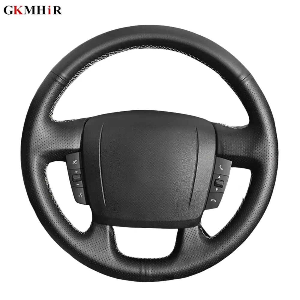 DIY Car Steering Wheel Cover Customized Anti-Slip Black Artificial Leather For Fiat Ducato 2006-2019 Ram ProMaster 2017-2020