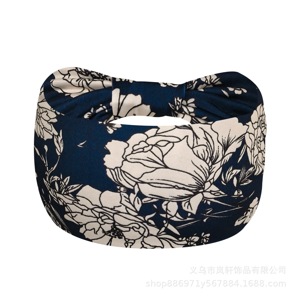 Women Hair Bandwidth Elastic Soft Wide Elastic Bohemian Headwear Hairbands Yoga Sports Hairbands Exercise Printed Hairbands