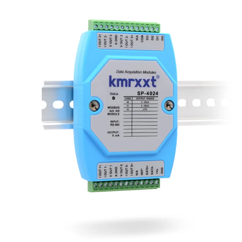 

SP-4024 RS485 к аналоговому выходному модулю AO напряжение и ток DA modbus к сигналу 4-20 мА