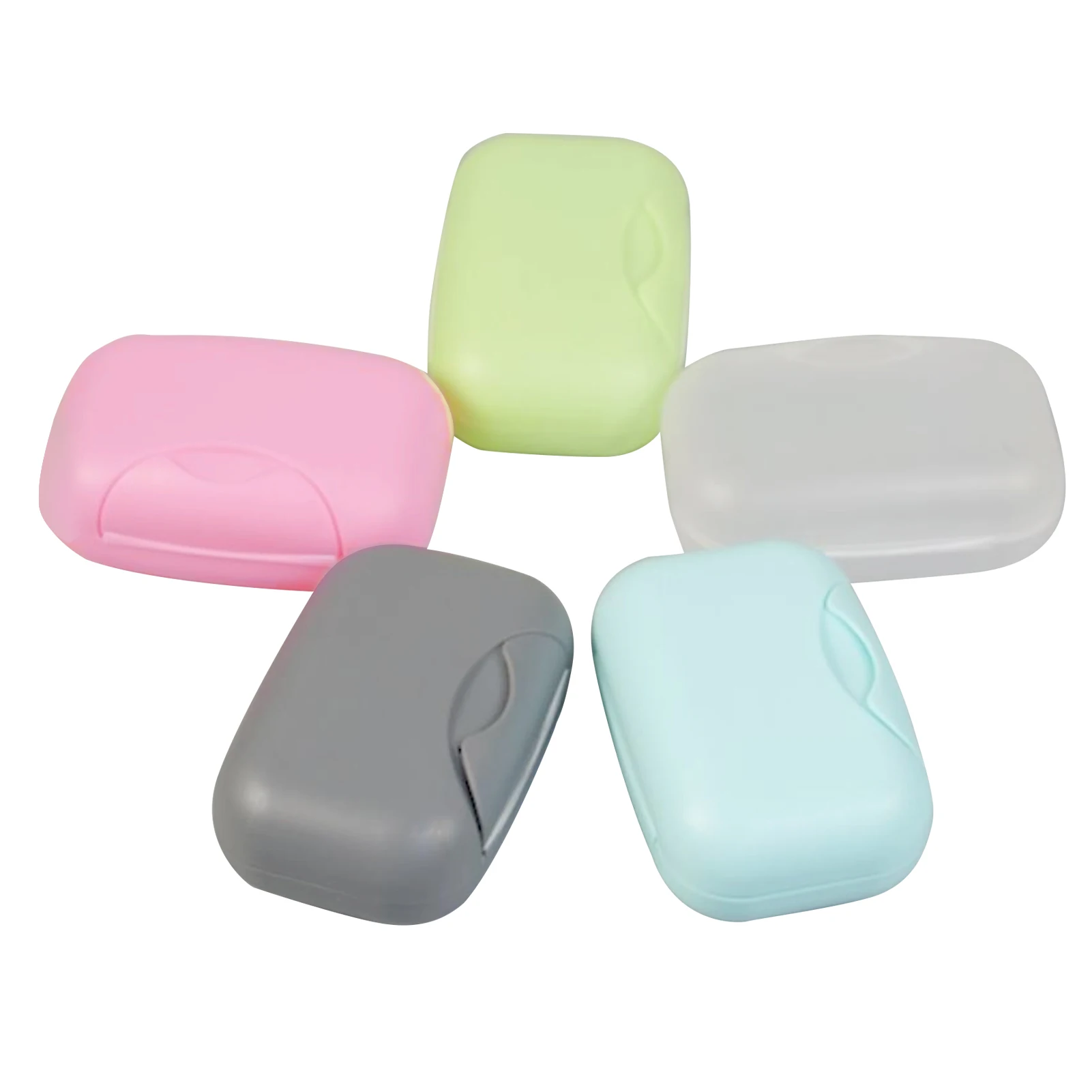 Portable Travel Soap Box Container Bathroom Accessories Home Plastic Soap-Boxes with Cover Multicolor Soaps Dish Holder