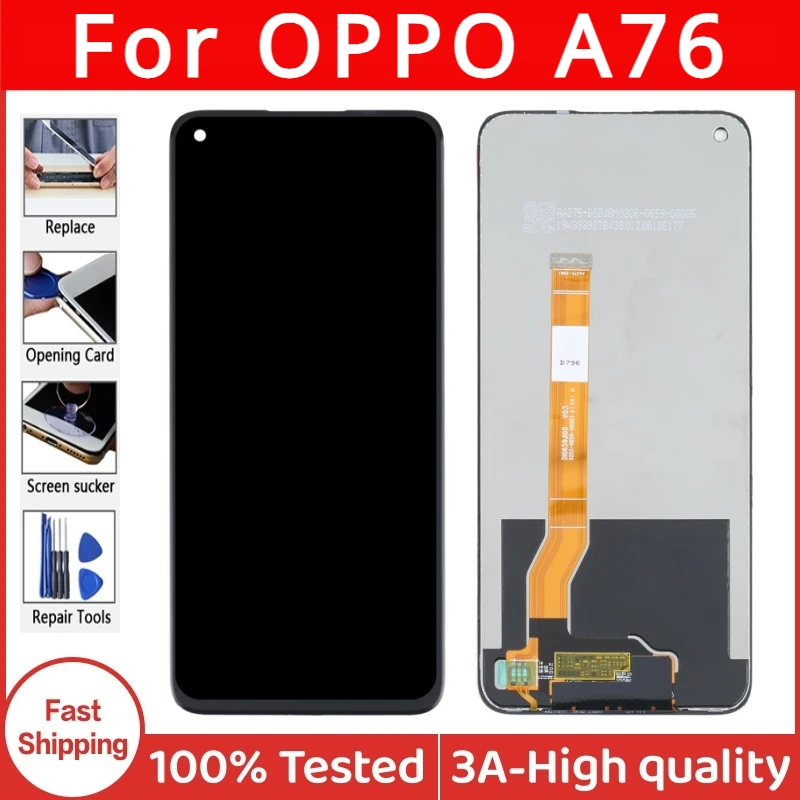 

IPS 6,56 "для OPPO A76 CPH2375 LCD дисплей кодирующий преобразователь сенсорного экрана в сборе запасные части