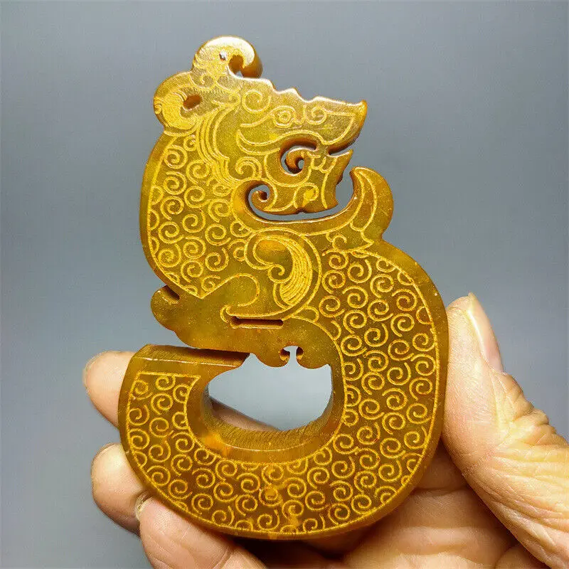 Collecting Handicrafts Xiuyu Carving, Zhan Han Jade Gu Long Ornaments Pendants