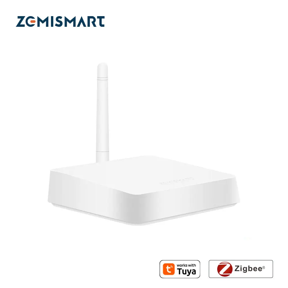 Zemismart Zigbee Gateway with Antenna Smart Bridge Hub with Network Cable Socket Wired Connection Smart Life App Control