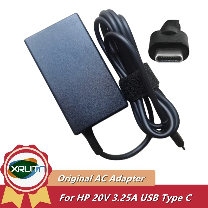 

Genuine 65W TPN-DA20 TPN-LA23 TPN-HA01 TPN-CA21 AC Adapter Charger For HP EliteBook x360 1040 G8 G7 G4 Laptop 20V 3.25A Type C