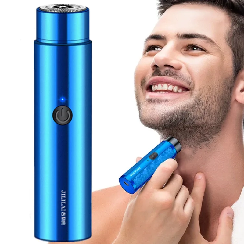 Portable Mini Electric Shaver Beard Trimmer Washable Men Shaver Razor USB Travel Face Full Body Shave Razors Easy To Carry