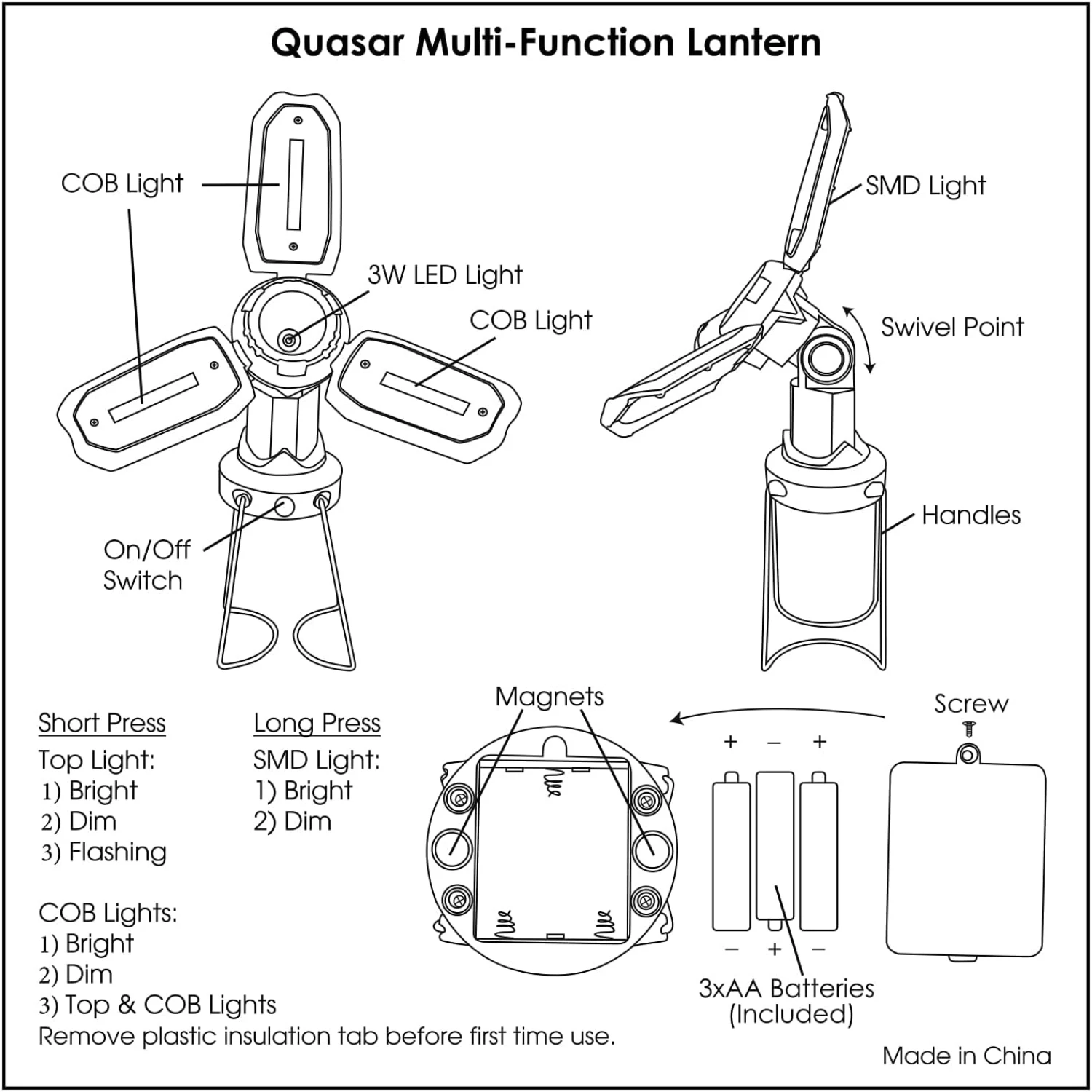 Muti- Lantern,Portable Work Lanterns, Must Have During , Emergency, Storms, Outages, Original Collapsible Camping Work Lights, D