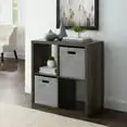 

Home Decor 30 X 30.08 X 14.57 In. Galli 4 Cubby Storage Cabinet, Gray