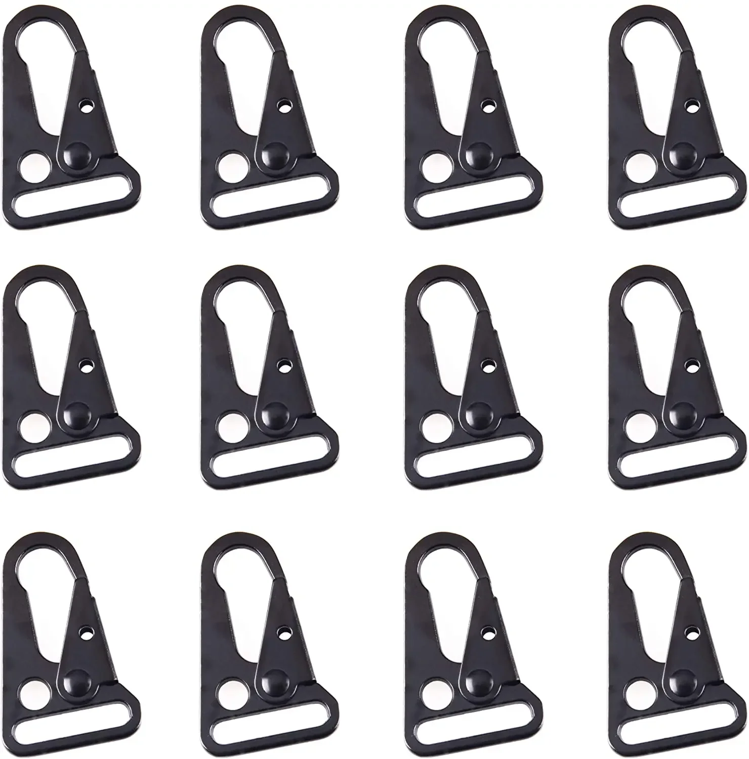 12pcs Enlarged Mouth HK Clips Clasp Hooks for Paracord Sling Outdoors Bag Backpack