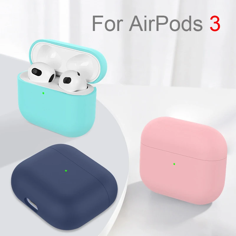 Soft Silicone Earphones Case For Apple Airpods 3 generation Protective Bluetooth Wireless Earphone Cover For AirPod 3 Case Cover