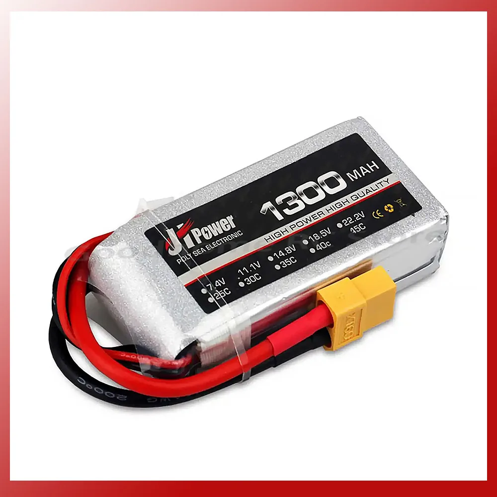 

JH Power 2S 3S 4S 5S 6S RC LiPo Battery 7,4 V 11,1 V 14,8 V 18,5 V 22,2 V 1300mAh 25C 45C 100C для радиоуправляемого автомобиля, вертолета, лодки, радиоуправляемого дрона