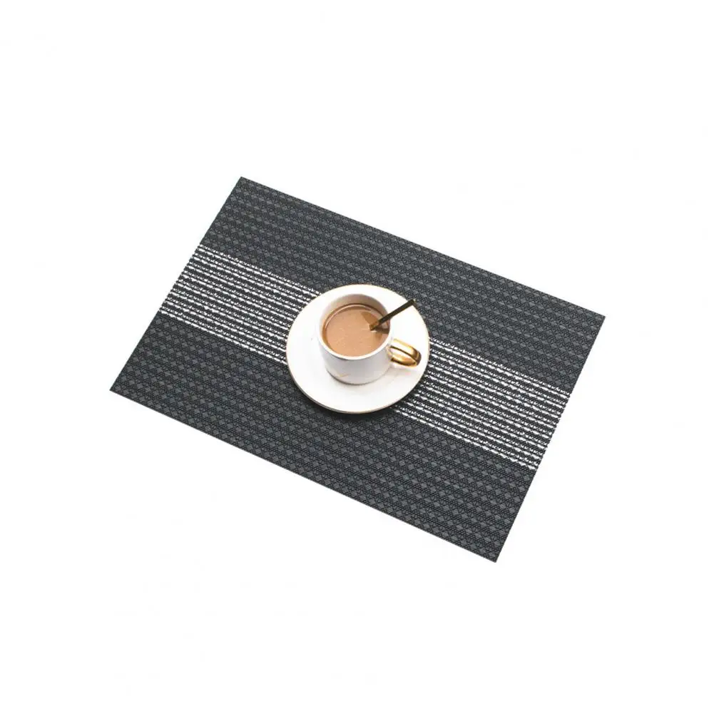 High Temperature Placemats Eco-friendly Thickened Braided Pvc Placemat Set for Kitchen Dining Table Heat-resistant for Manteles