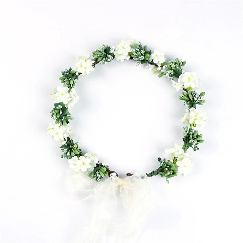 Couronne florale pour filles, bandeau de sauna, couronne de cheveux Boho, coiffure pour patients, douce princesse, fête de mariage, printemps 2024