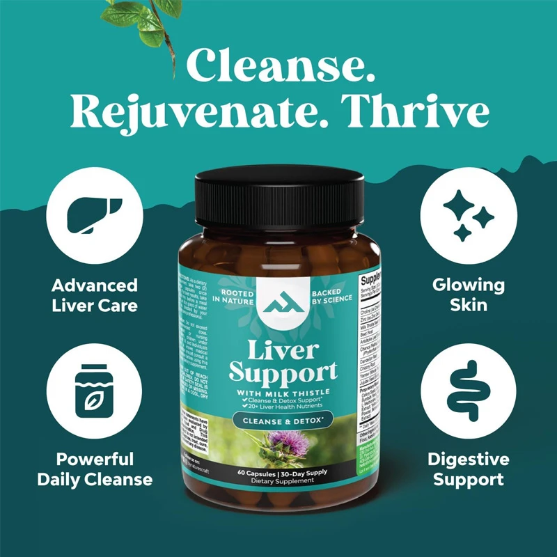 

Liver Cleansing, Detoxification, and Repair Formula - Herbal Liver Support Supplement To Promote Liver Health -60 Capsules