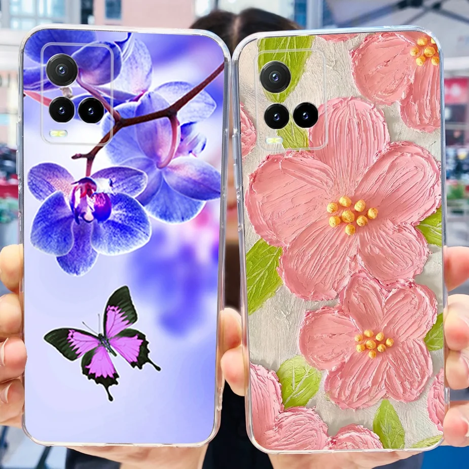 For Vivo Y33s 4G Case Vivo Y21 Y21s V2110 V2111 Cute Painted Cover Soft Silicone Phone Case For Vivo Y21s VivoY21 Y33s 4G Bumper