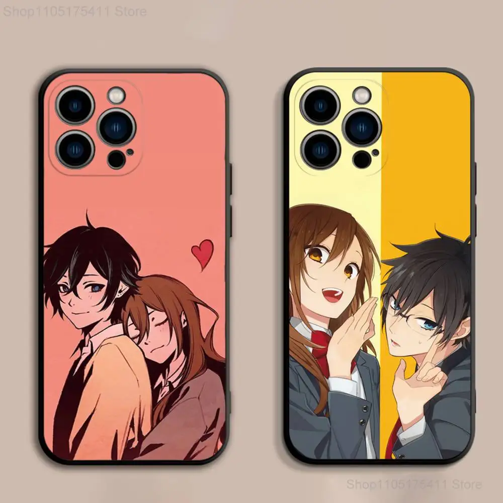 

H-Horimiya Anime Phone Case For iPhone 17,16,15,14,13,12,Pro,Max,Plus,E,SE4,Air,Mini Black Soft Cover