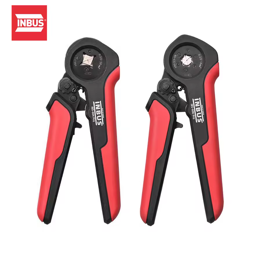 Taiwan INBUS Self-Adjustable Ratchet Crimping Pliers Quadrilateral Wire Crimp Pliers with Crimp Connectors IBS-604 Pro|606 Pro