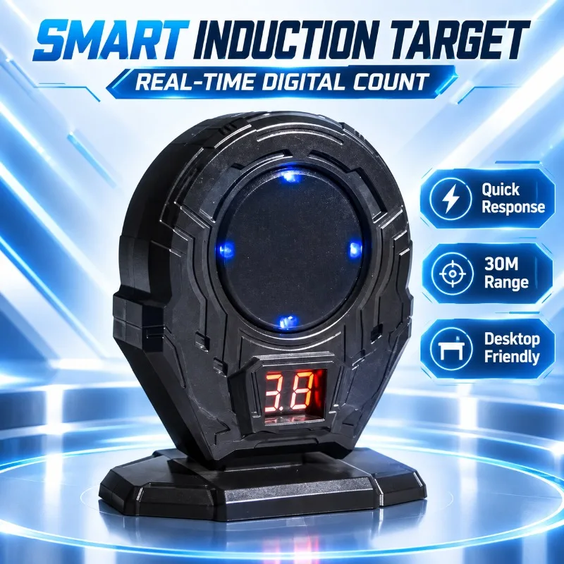 Electronic Digital Count Induction Target 30M Detecting Range with Hit Audio Feedback Hobby Game Accessory
