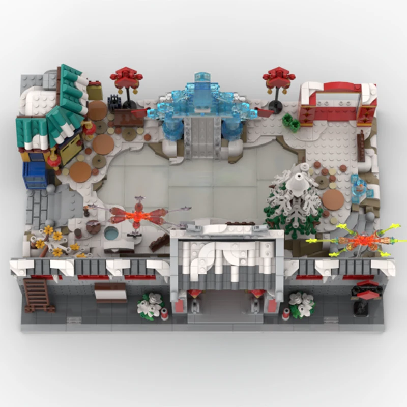 2056pcs MOC Modular Ice Rink Modular Buildings Building Blocks Christmas Gift Family Fun DIY Inspires Creativity and Cooperation