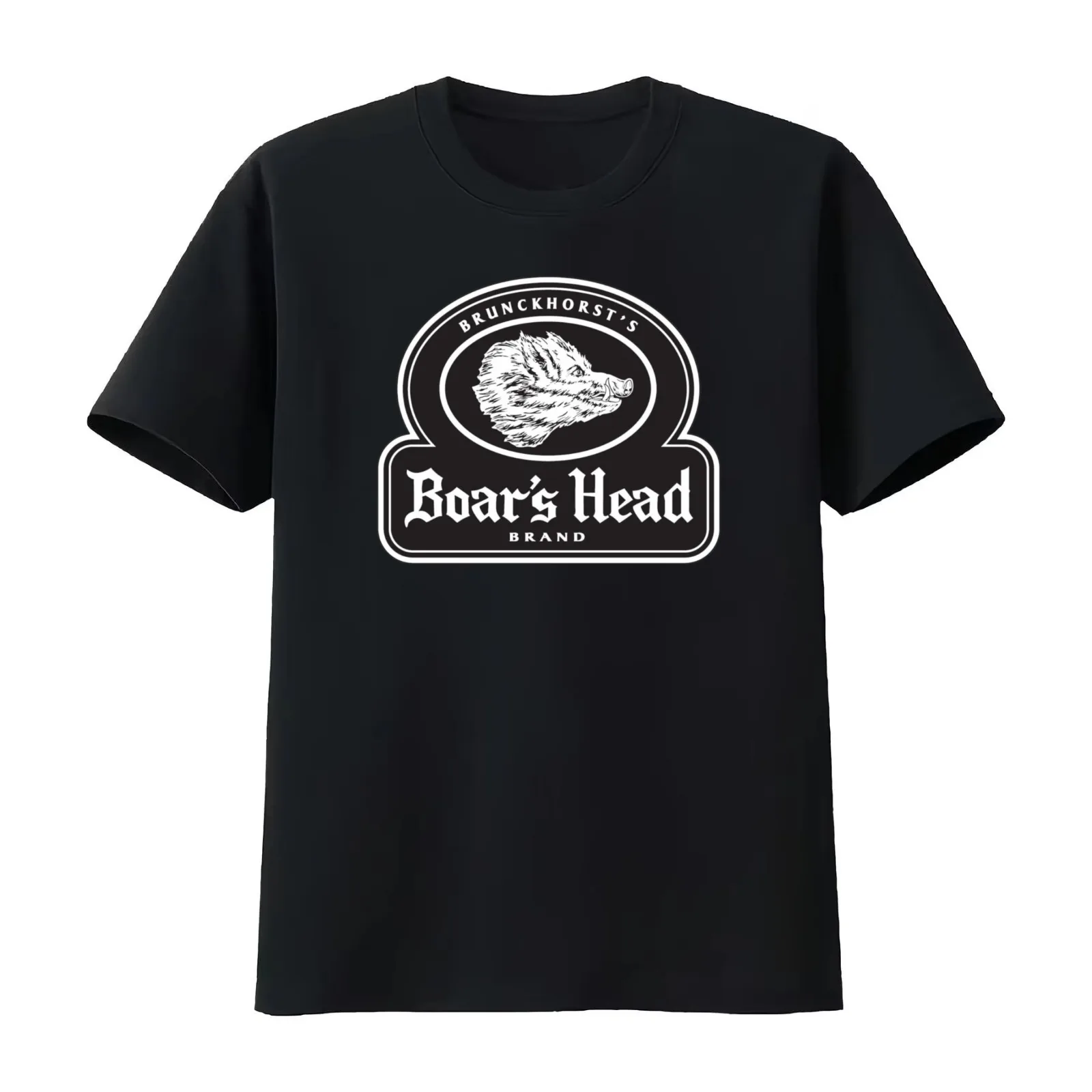 Retro The Boars Head T-Shirt Summer Casual Cotton Tee Oversized Streetwear Tops Vintage Graphic Print Loose Fit Short Sleeve