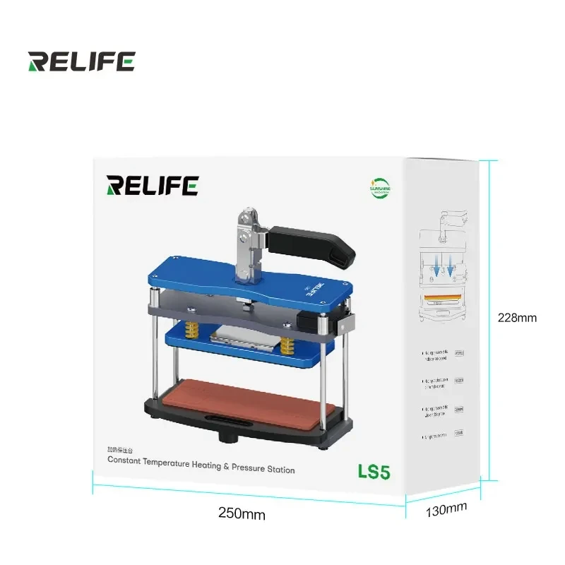 

RELIFE LS5 Инструмент для нагрева и давления с постоянной температурой, горячее нажатие для мобильного телефона, нагрев задней крышки, восстановление воздушно-декости