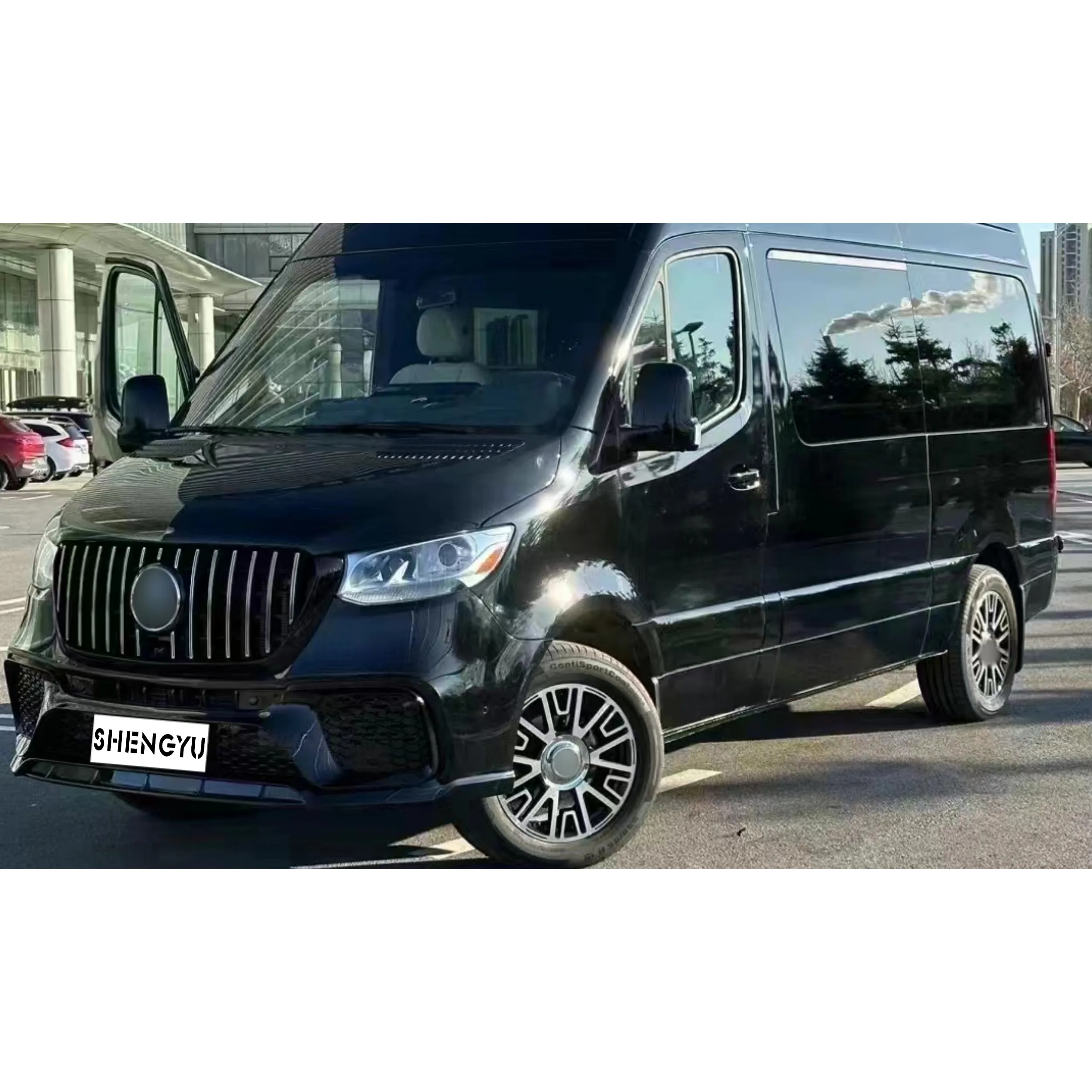 

Pp Material Wide Front Bumper Assembly with Grille for Mercedes Benz Sprinter W906 W907 W910 2018-2020 Upgrade to AMG Model