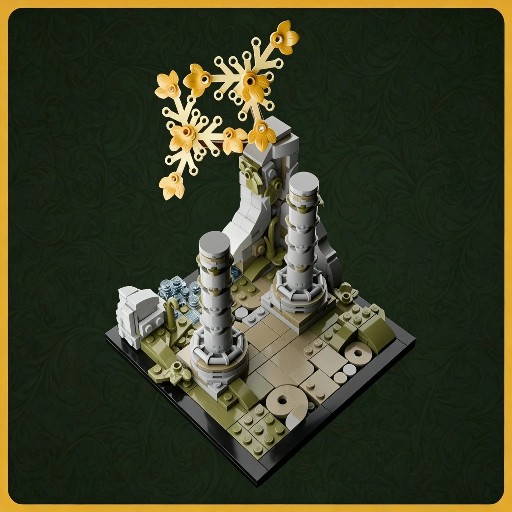 321pcs MOC Elden Ring Night Encounter MINI Diorama Model Building Blocks Christmas Gift Architecture Toys Brick Display Assemble