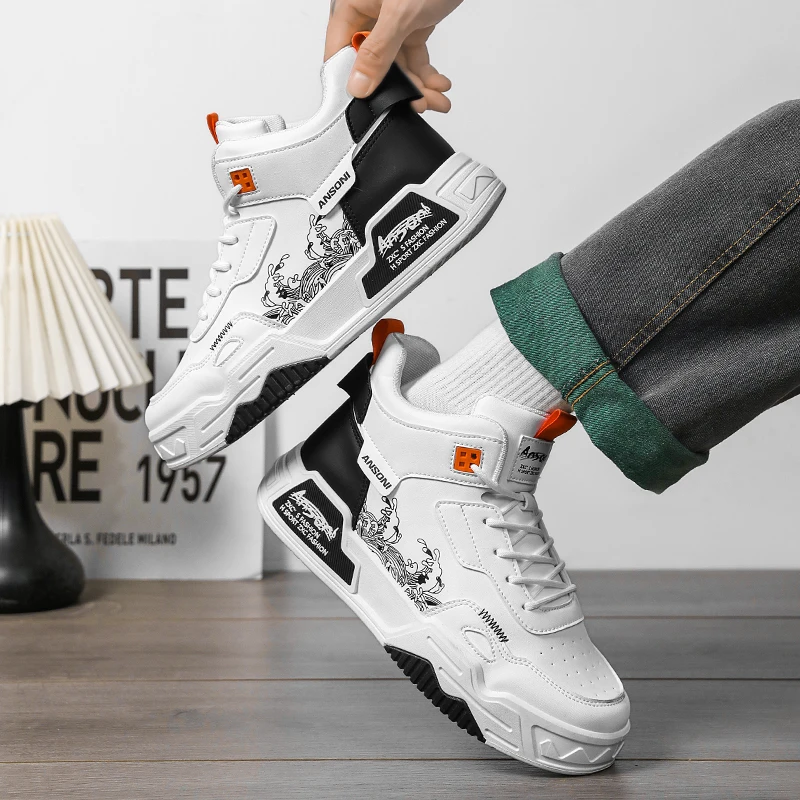 أحذية رجالية جديدة للفصول الأربعة أحذية غير رسمية عالية الجودة أحذية غير رسمية في الهواء الطلق مضادة للانزلاق لزيادة الارتفاع أحذية عمل مقاومة للاهتراء #4