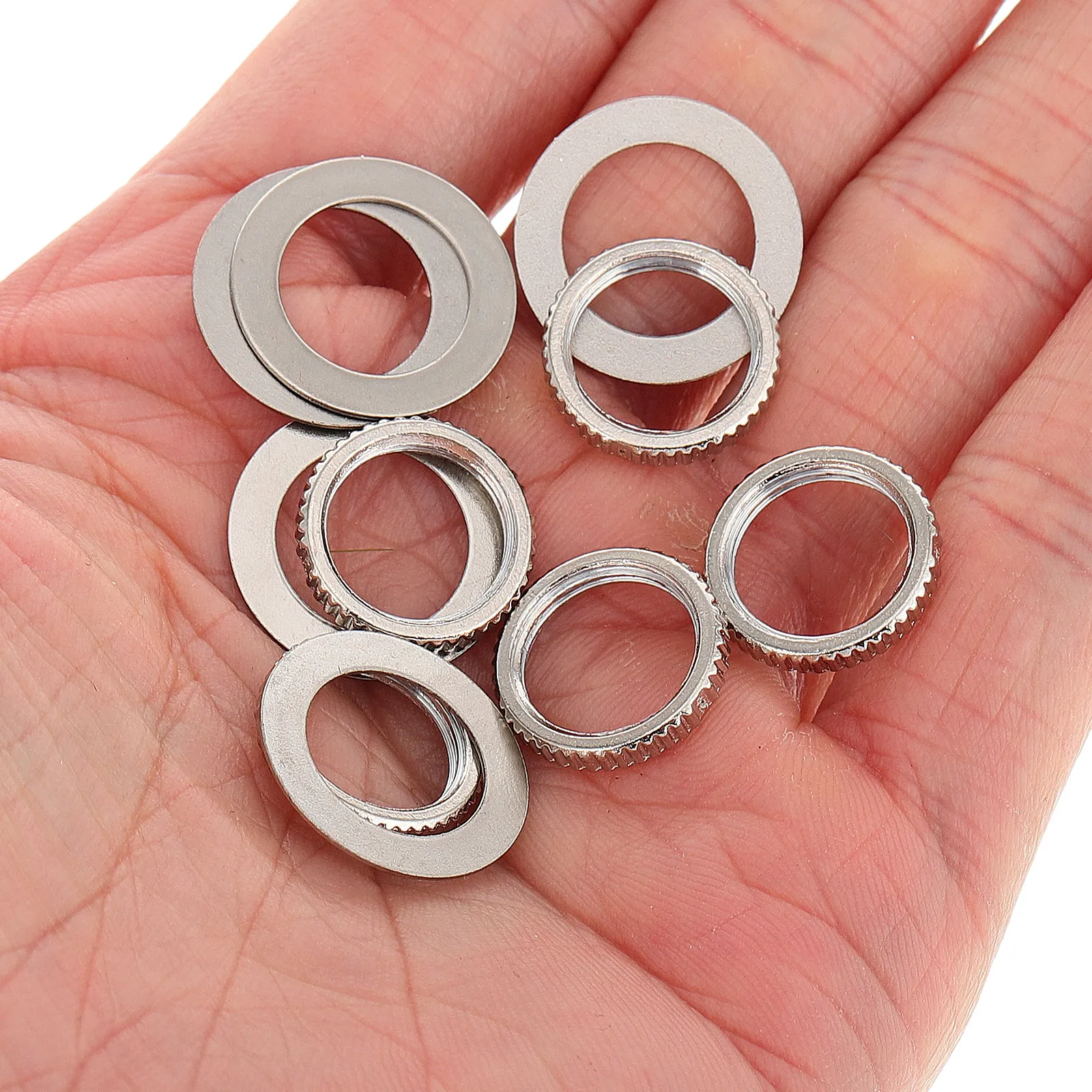 10Pcs Bass Guitar Toggle Switch Nut and Washer Kit 12Mm Stable Mounting Hardware for Guitar Performance Recording Practice view 4