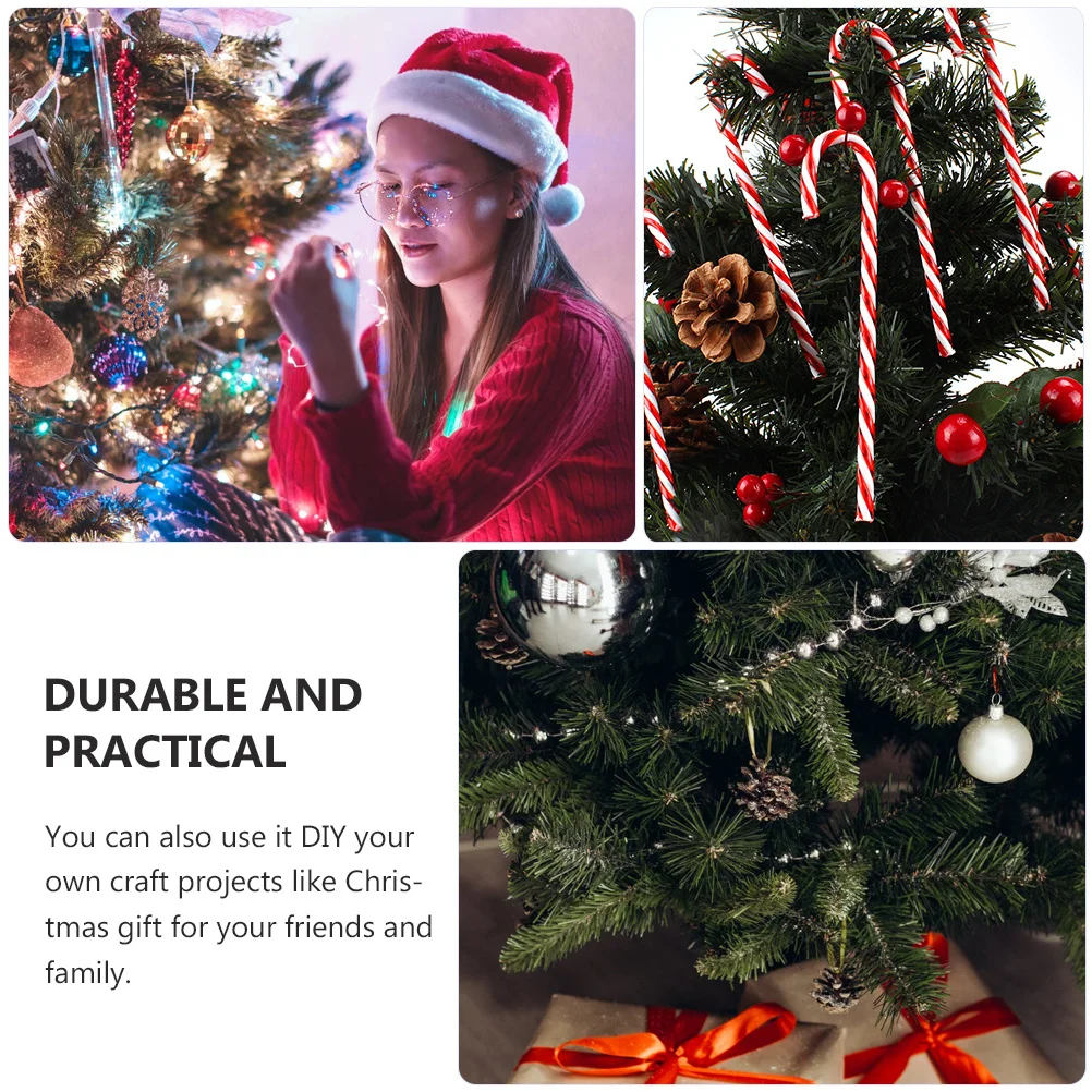 

12Pcs Christmas Tree Hanging Ornaments Plastic Candy Canes Xmas Party Decoration Holiday Pendant Decoration for Home Window Door