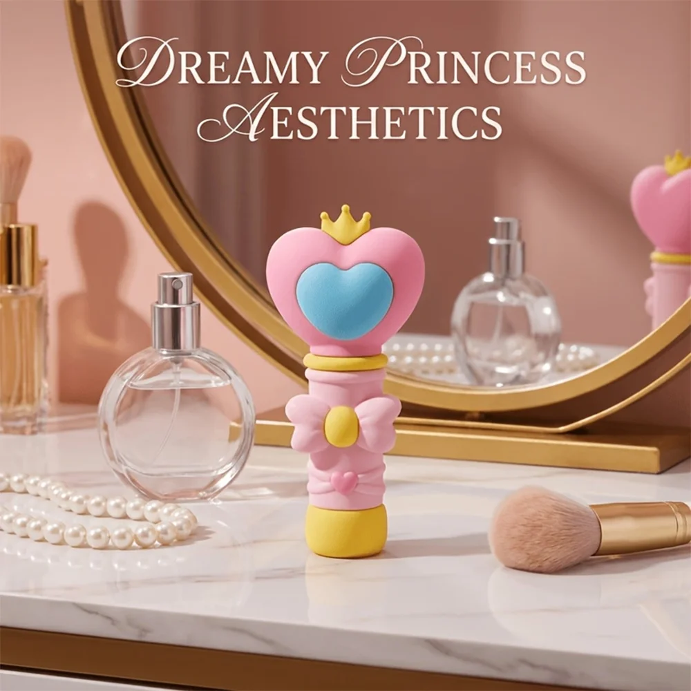 1 Piece of Girly Magic Wand Perfume Spray, Portable Refillable Bottle, Long-Lasting Light Fragrance, Fresh Portable Fragrance, Princess-Style Magic Wand Perfume Bottle, Portable Spray, Essential for Commuting and Traveling, Capacity 15ml