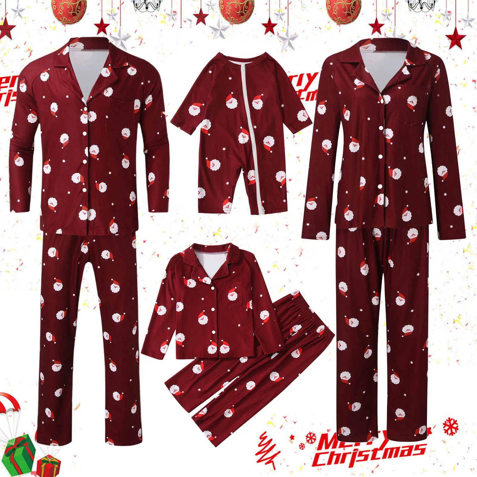 

Family Matching Christmas Set Christmas Matching Jammies For Couples Holiday Santa Sleepwear Family Matching Pajamas Set Stripes