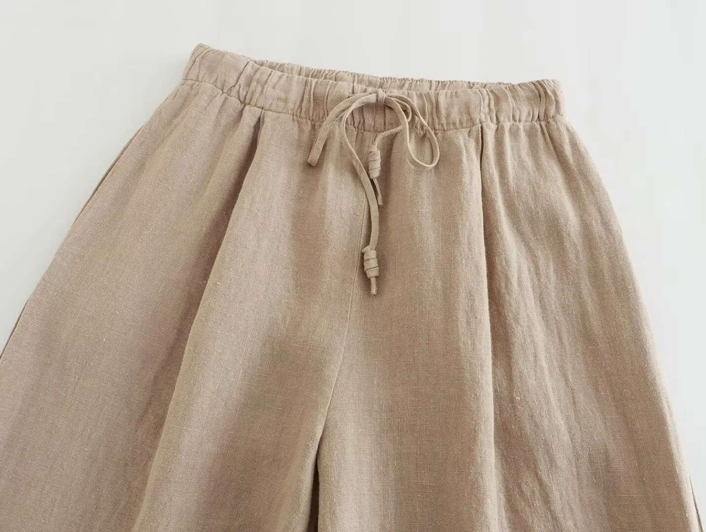 Maxdutti Pantalon Femme Trousers Women Summer French Minimalist Pants Women Loose Fitting Casual Drawstring Wide Leg Pants