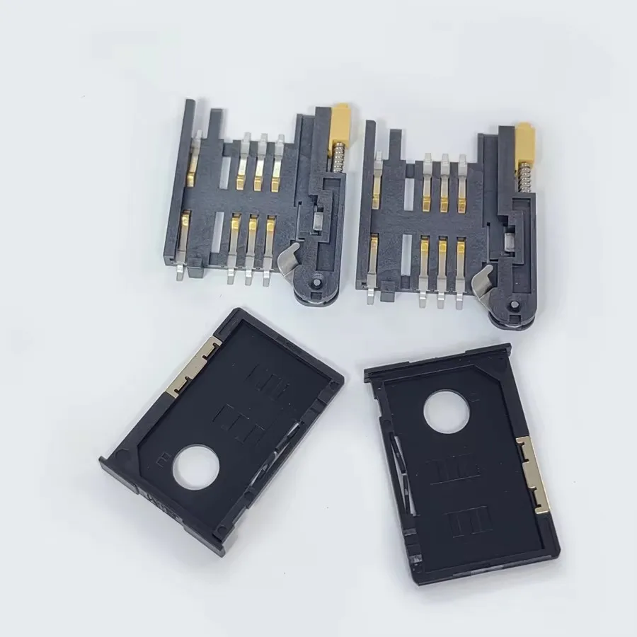 10PCS/Lot 91228-3001/91236-0001 SIM Card Holder Connector Slot 6+2P Drawer/Self-Push