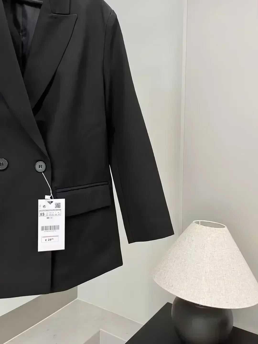 Blazer à double boutonnage pour femme, manteau vintage à manches longues, décoration de poche rabattable, mode féminine, nouveau, 2023